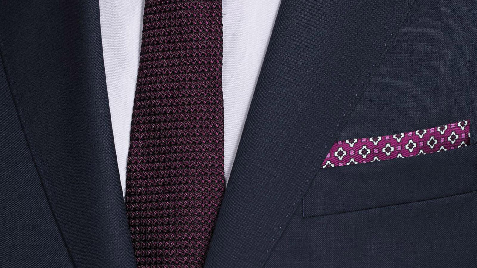 Navy Blue Pick & Pick Suit