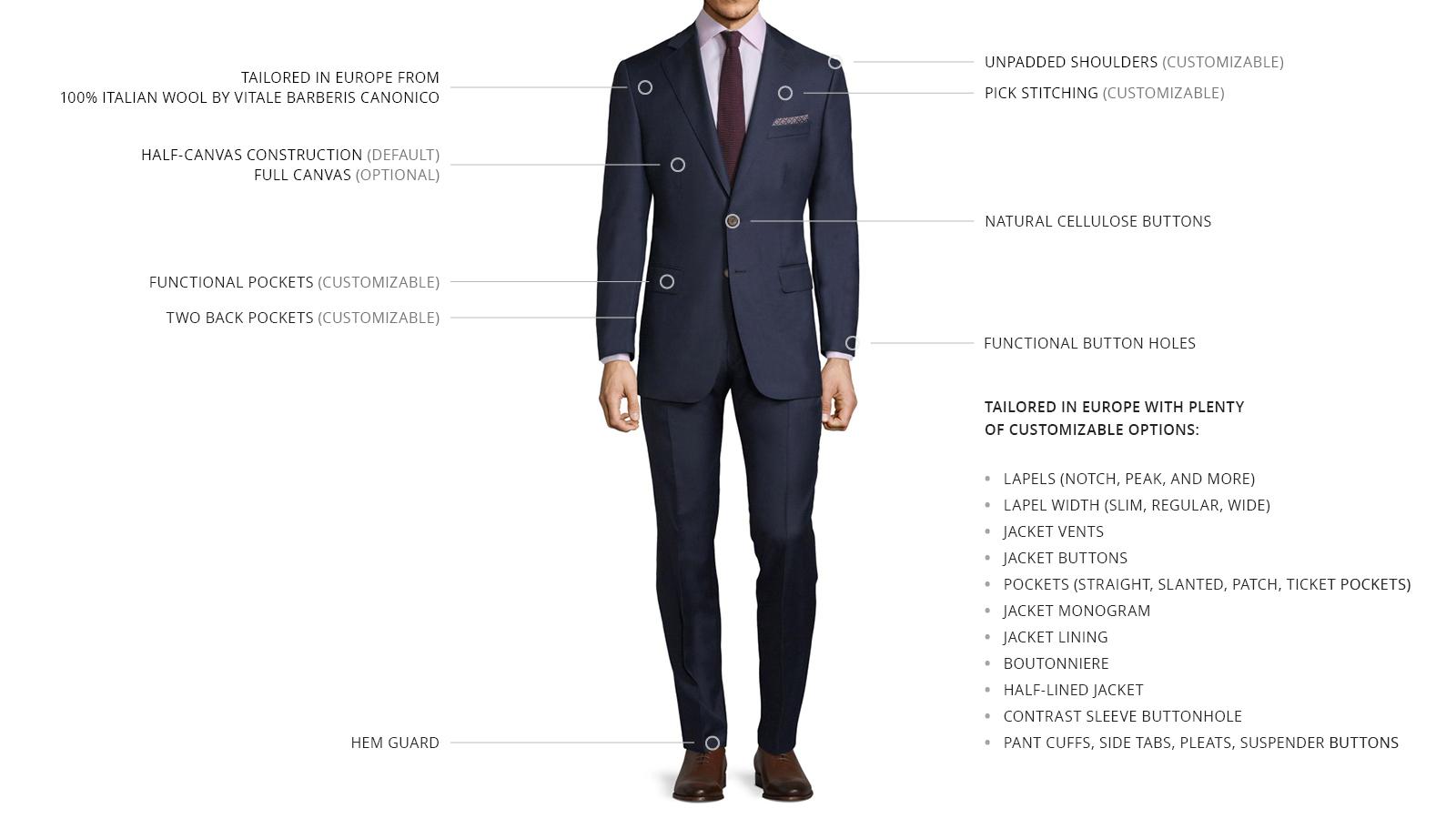 Navy Blue Pick & Pick Suit